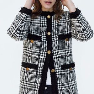 Dryed cleaned only Zara tweed blazer size Large